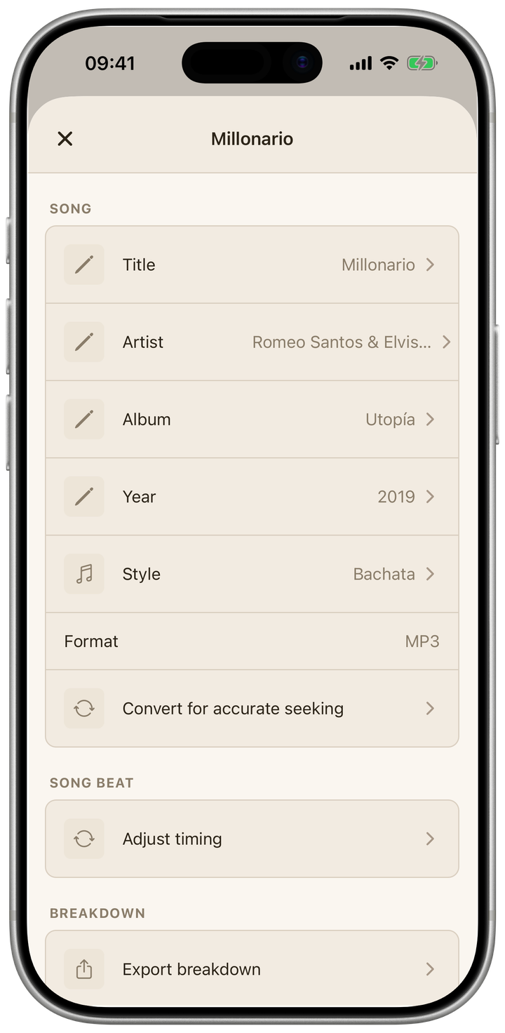 Style & settings